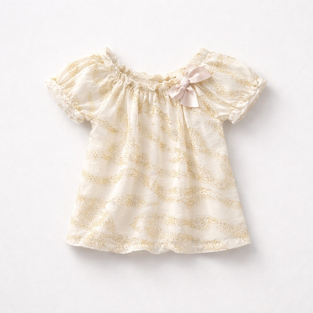 Healthtex Gold and Cream Kids Blouse